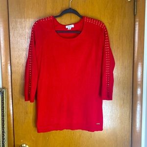 Red & Gold Calvin Klein Top